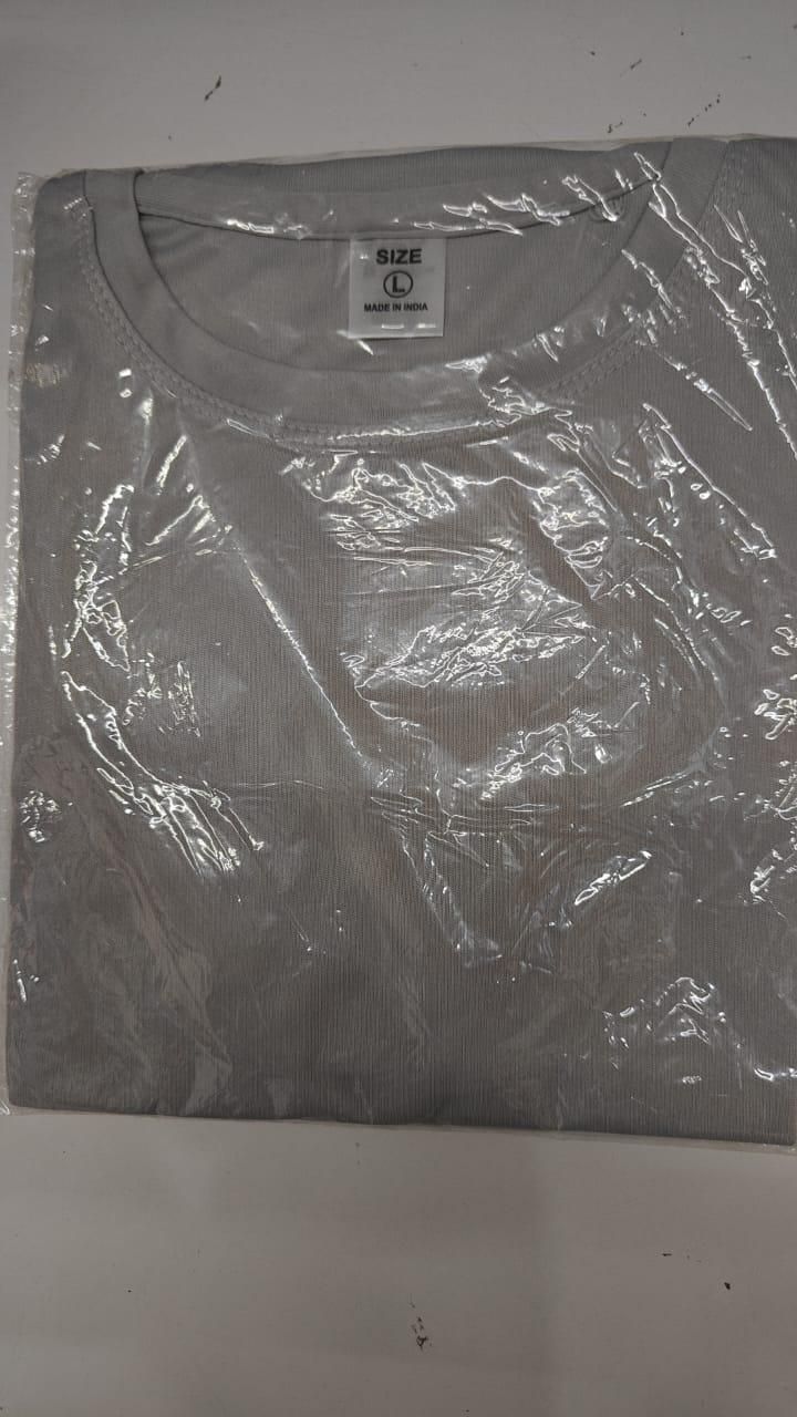 Men's Round Neck Polyester Casual T-shirt